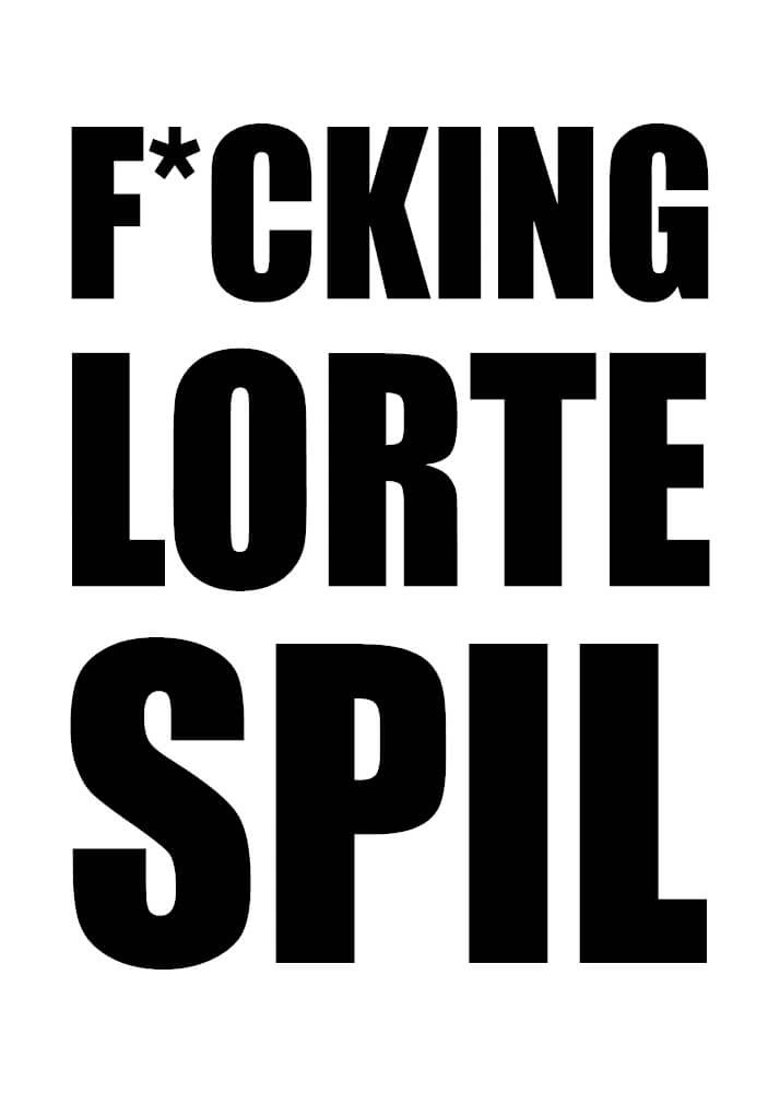 Plakat - Fucking lorte spil