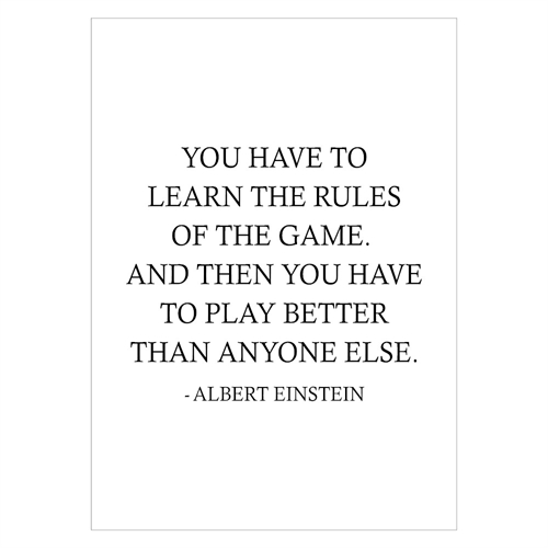 Albert Einstein - You have to Learn - plakat citat