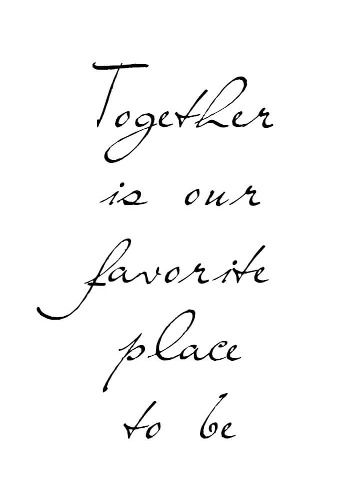 Plakat - Together is our favorite place