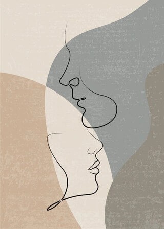 Plakat - Couple one line 1