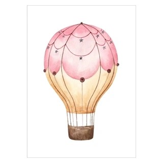 Watercolor ballons pink 
