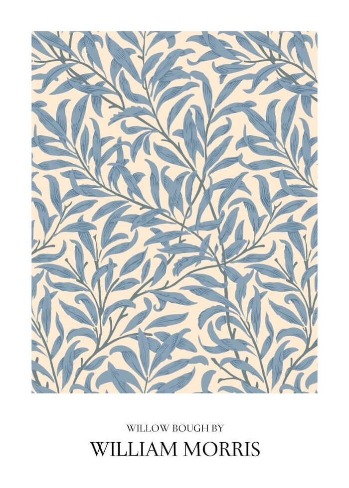 Plakat med motiv WILLOW BOUGH BY William Morris 4