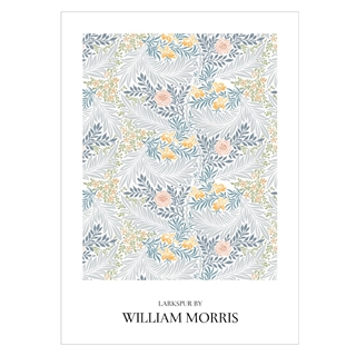Plakat med motiv LARKSPUR BY William Morris 1