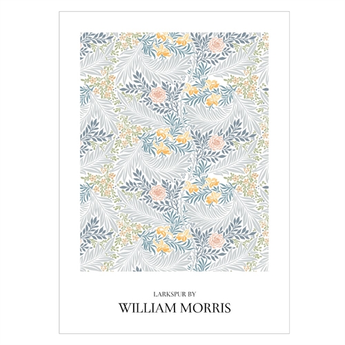 Plakat med motiv LARKSPUR BY William Morris 1