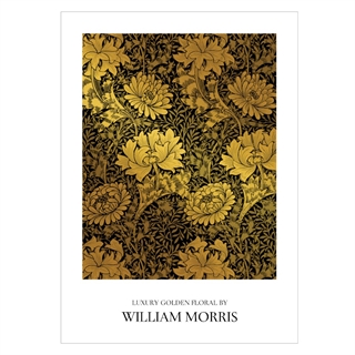 Plakat med motiv LUXURY GOLDEN FLORAL BY William Morris