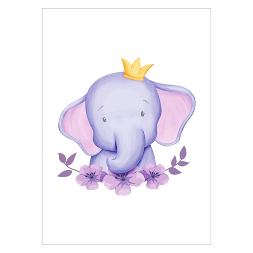 Plakat - Blomster elefant