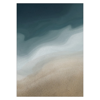 Plakat - Akvarel hav og sand 2