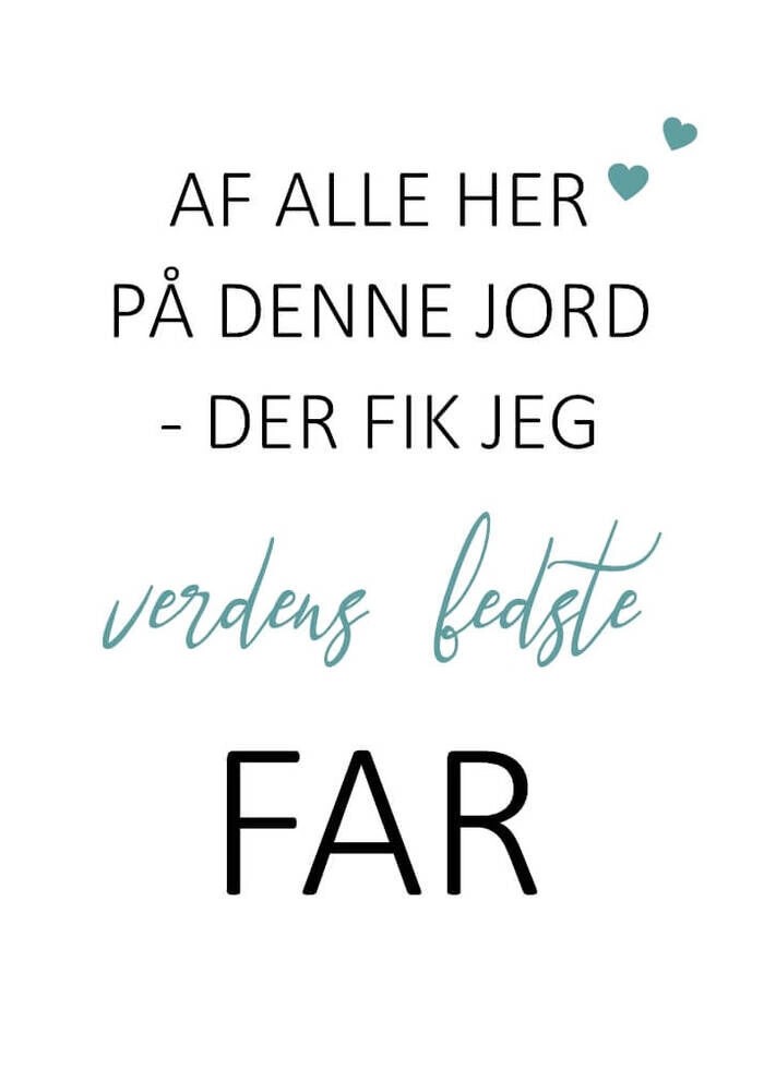 Plakat - af alle her på denne jord - far