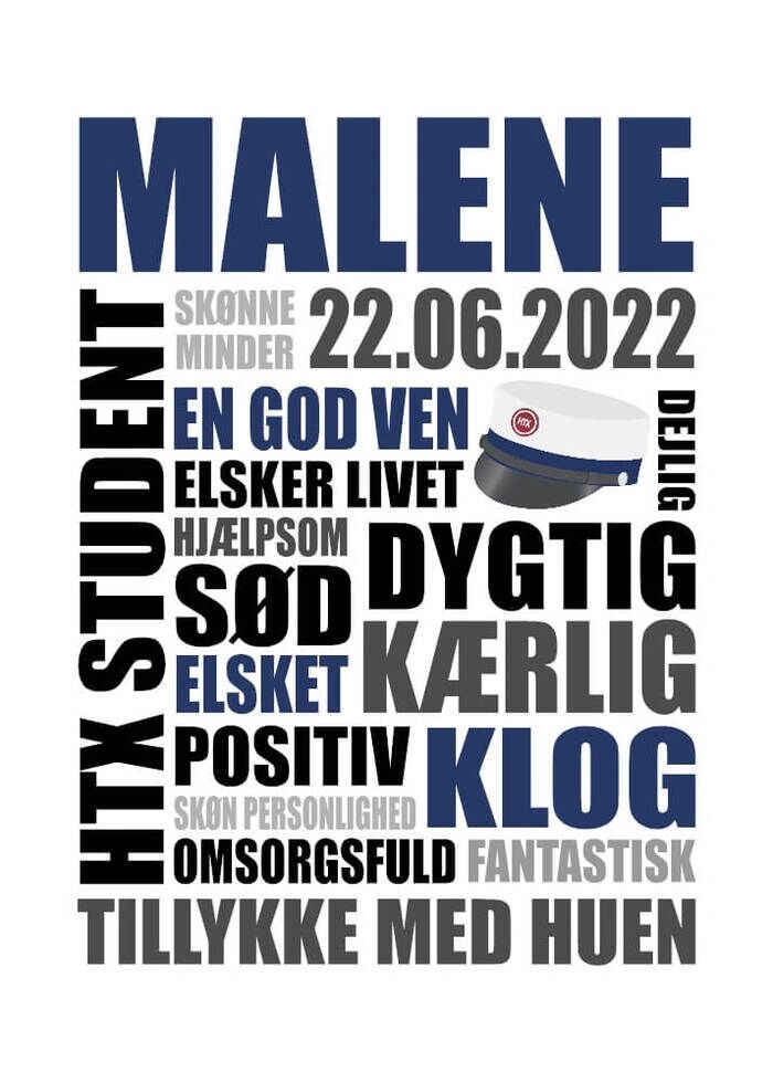 Plakat med studenterhue