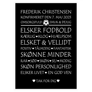 Personlig konfirmations plakat til hende