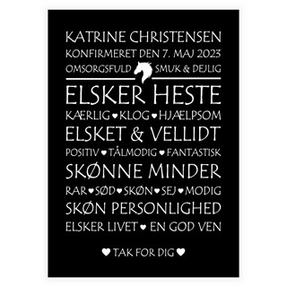 Personlig konfirmations plakat til hende