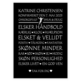 Personlig konfirmations plakat til hende