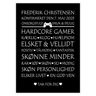 Personlig konfirmations plakat til hende