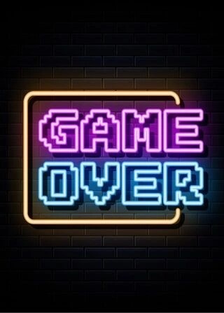 Game Over Neon Plakat