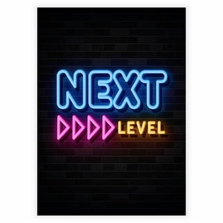 Next Level Neon Gamer Plakat