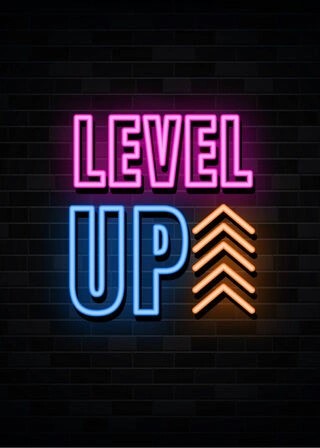 Level Neon Gaming Plakat