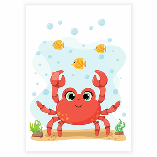 Krabbe med bobler - Plakat
