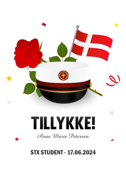 Tillykke STX Student - Plakat