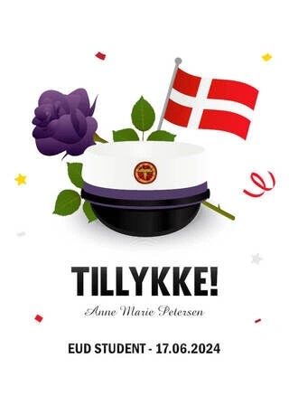 Tillykke EUD Student - Plakat