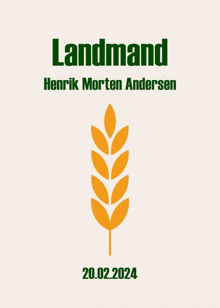 Nyuddannet landmand - Plakat