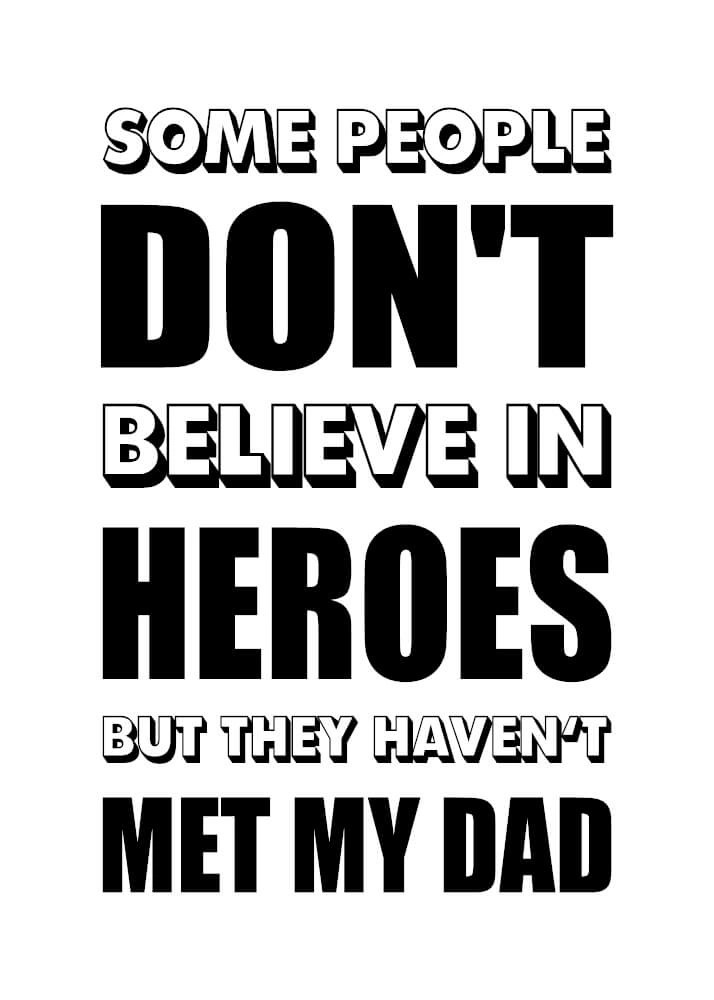 Plakat - My dad is a hero