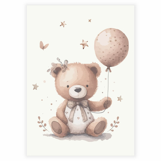 Bamsebjørnens Balloneventyr Plakat.