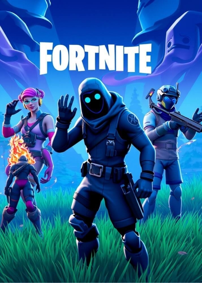 Plakat med Fortnite 9 super fed gaming plakat