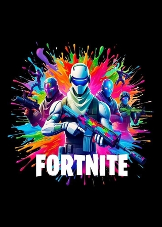 Farverig Fortnite Plakat 1