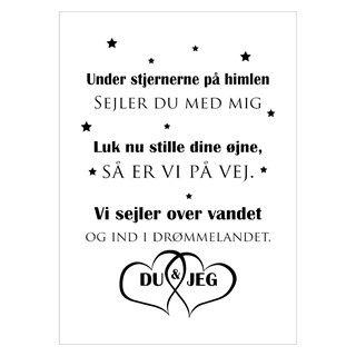 Børneplakat med - Under stjerne på himlen