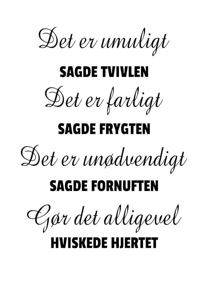 Plakat - Det er umuligt sagde tvivlen