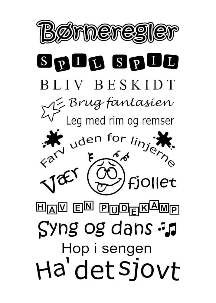 Børneplakat -  Børneregler