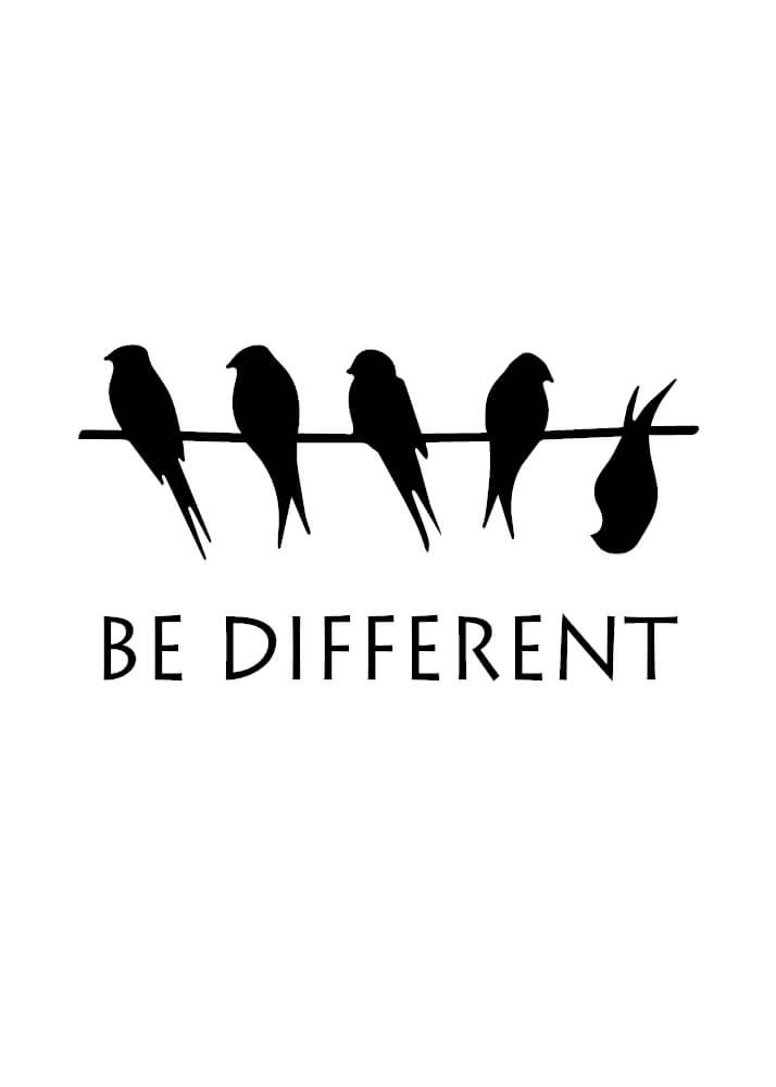 Plakat - Be Different