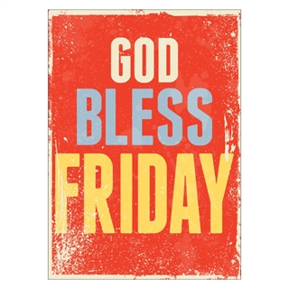 Plakat - God bless Friday