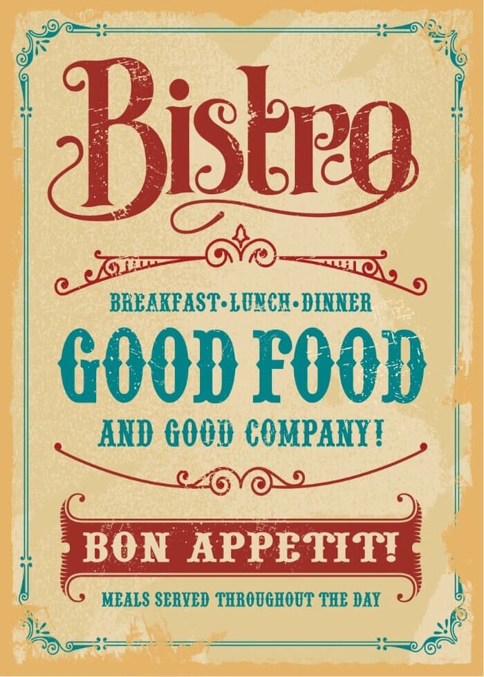 Plakat - Bistro good food 