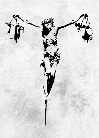 Plakat - Jesus af Banksy