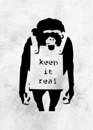 Plakat - Keep it real abe af Banksy