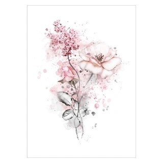 Plakat - Akvarel Blomster