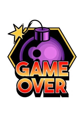 Plakat - Game over farve