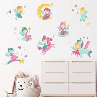 Akvarel wallstickers ark med havfruer