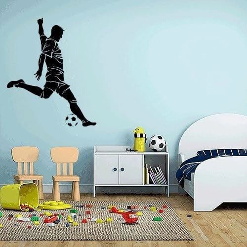 Foldboldspiller med bold wallstickers - wallstickers