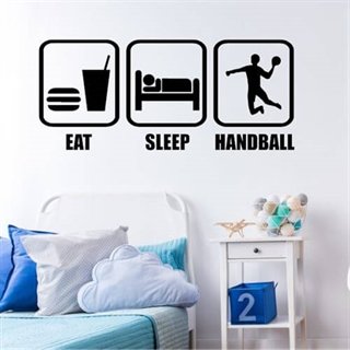wallstickers -Eat, sleep, handball - drenge - wallstickers