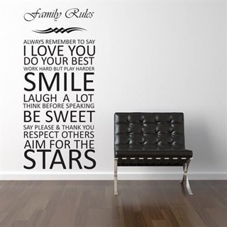 Family rules - wallstickers