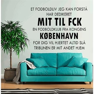F.C. København "Et fodboldliv jeg kan forstå" - wallstickers