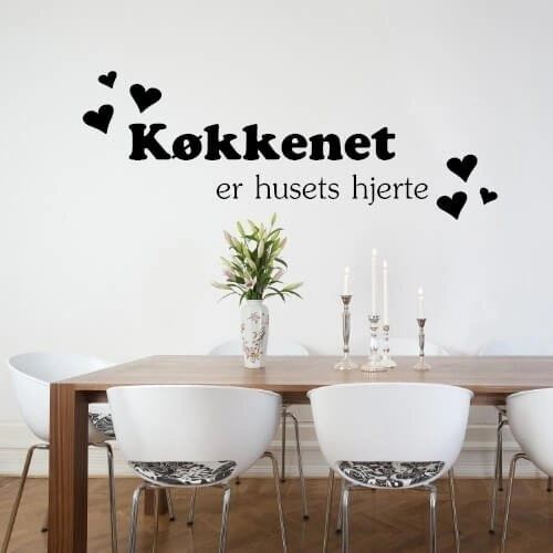 Køkkenet er husets hjerte  - wallstickers