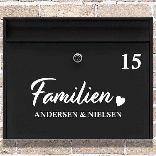 Postkasse stickers fugle og 1 linje