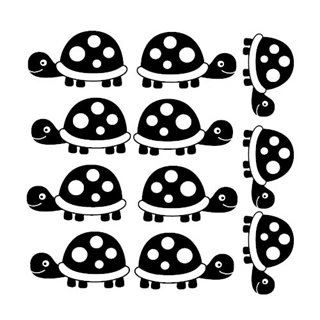 Skildpadder - 11 stk. - wallstickers