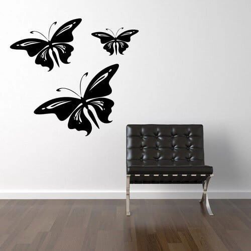 Store sommerfugle - wallstickers