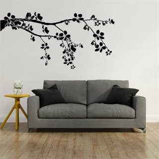 Smuk gren med blomster - wallstickers