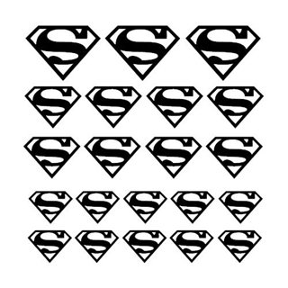 Superhelt logo - 21 stk. - wallstickers