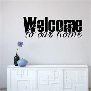 Welcome to our home - wallstickers